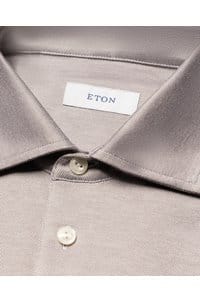 filo di scozia polo shirt in brown jacquard