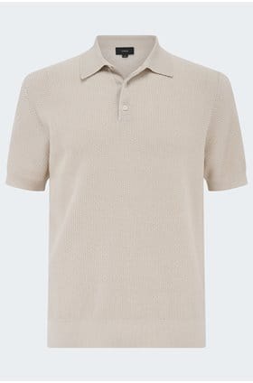 Geo Jacquard Polo in Cream
