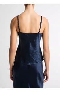 satin v-neck cami in coastal