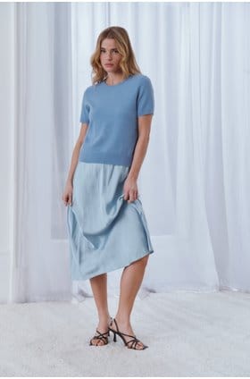 Pull On Slip Skirt in Clearwater