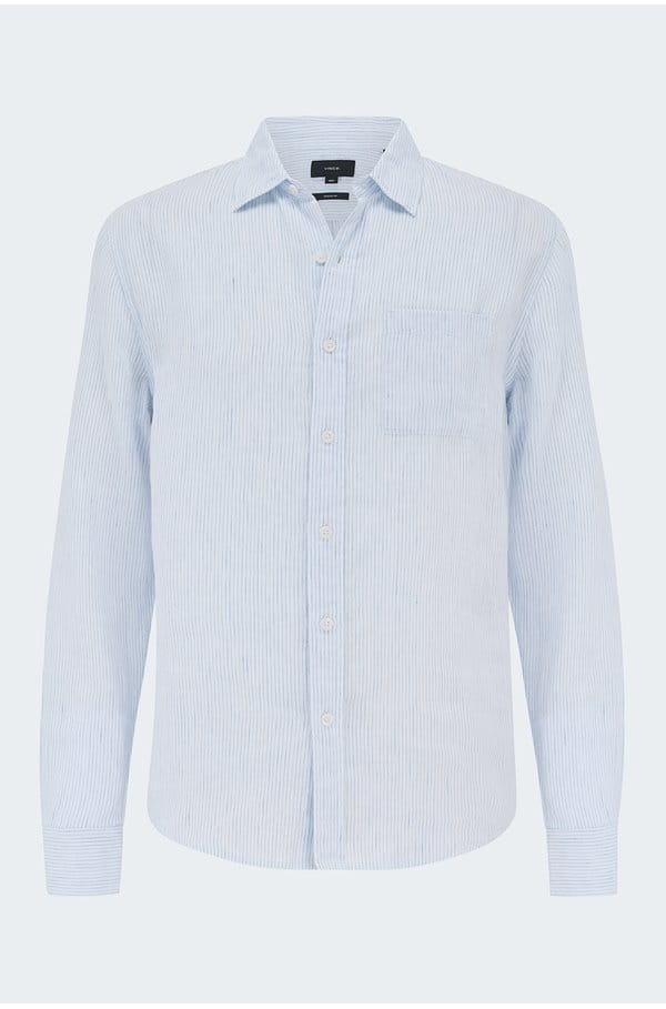 tate striped shirt in white and blue