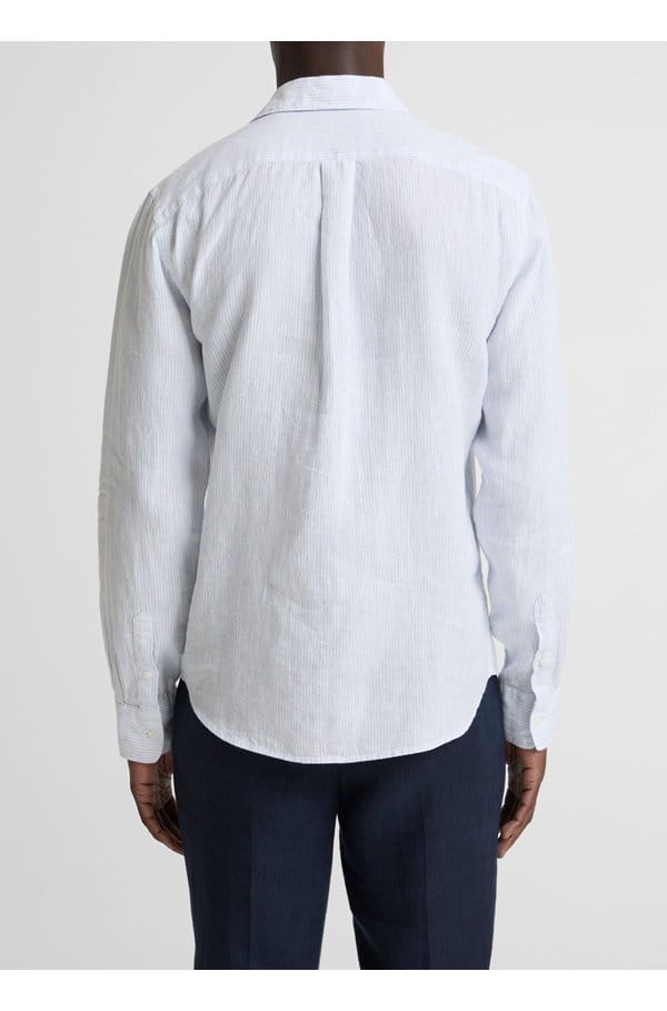 tate striped shirt in white and blue