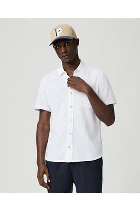 Carillo Short Sleeve Top in Fresh White