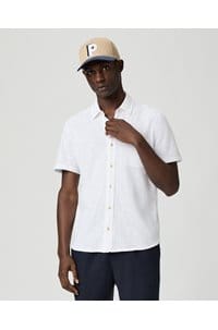 carillo short sleeve top in fresh white