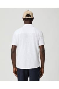 carillo short sleeve top in fresh white