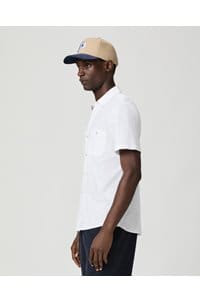 carillo short sleeve top in fresh white