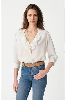 Grenet Blouse in Blanc
