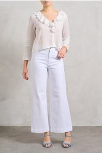 anessa wide jean in crisp white