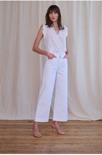 anessa wide jean in crisp white