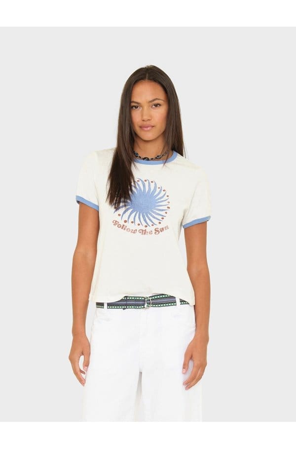 frankie tee in blue sunrise