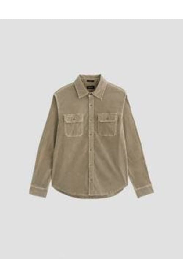 curtis work shirt in industrial taupe