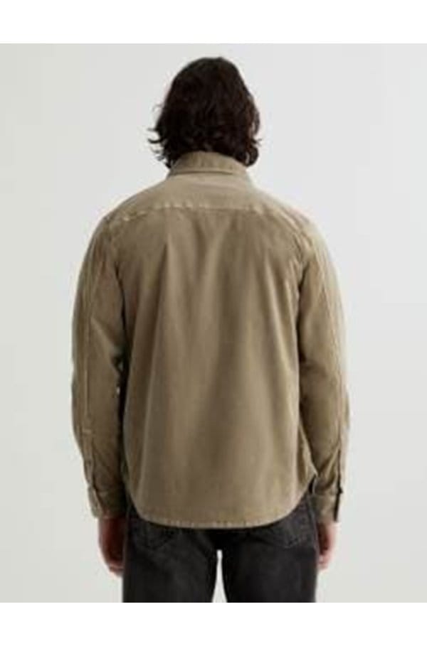 curtis work shirt in industrial taupe