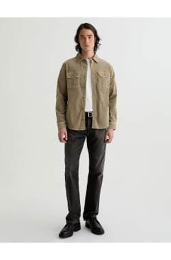 curtis work shirt in industrial taupe