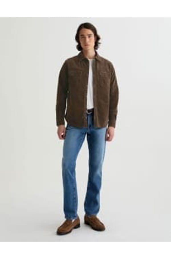 curtis work shirt in raw umber