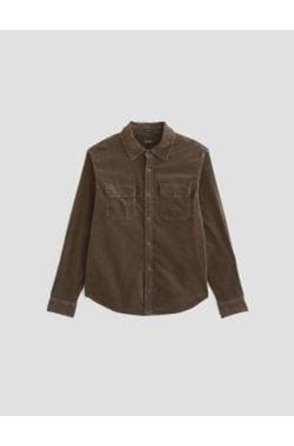 curtis work shirt in raw umber