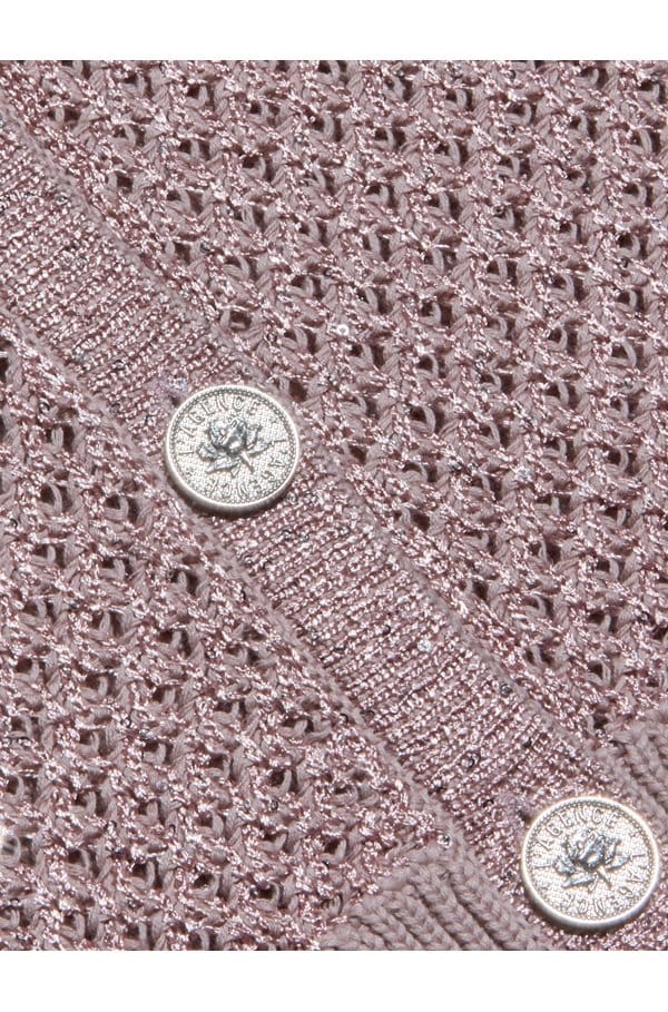 blanca sequin cardigan in adobe rose
