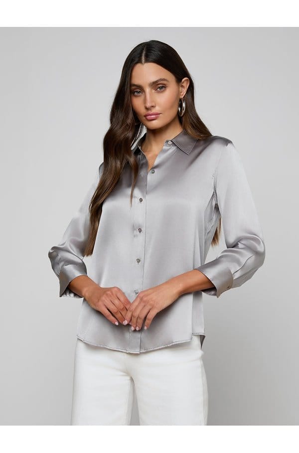 dani blouse in pewter
