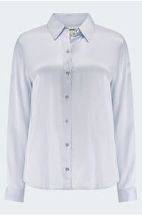 tyler long sleeve blouse in pale blue