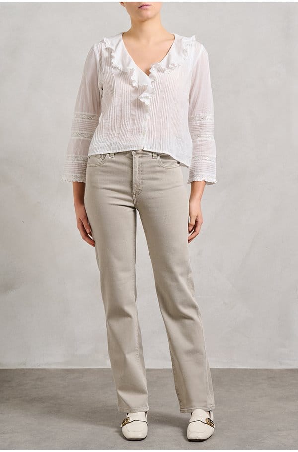 brinley straight jean in sulfur light taupe