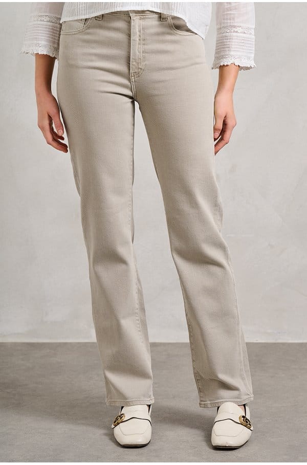 brinley straight jean in sulfur light taupe