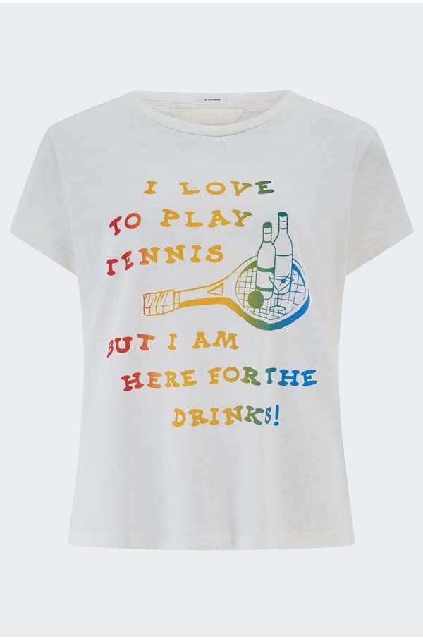 the boxy goodie goodie tee in tennis