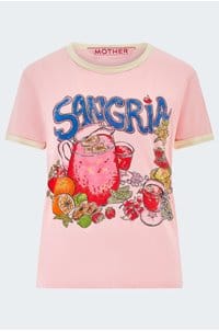 the goodie ringer tee in sangria