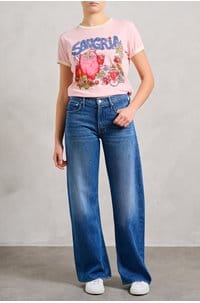 the goodie ringer tee in sangria
