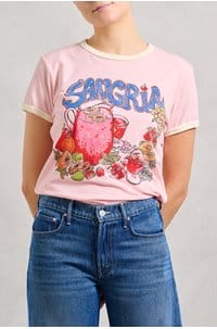 the goodie ringer tee in sangria