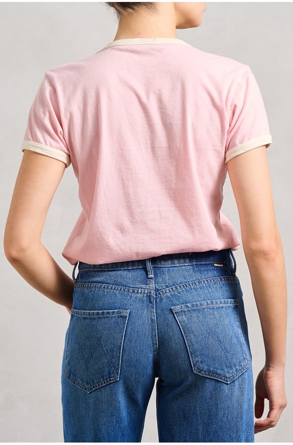the goodie ringer tee in sangria
