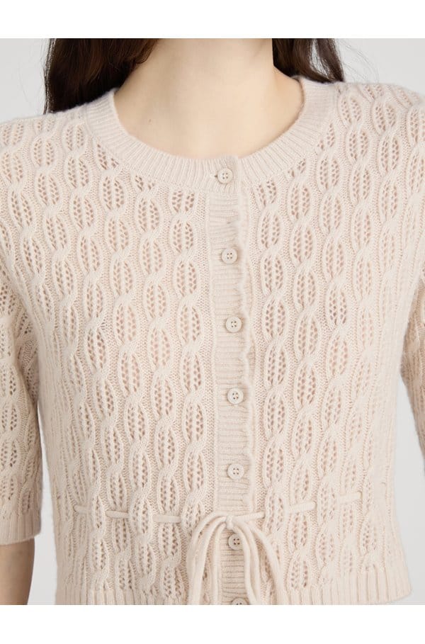 clover cardigan in oatmeal
