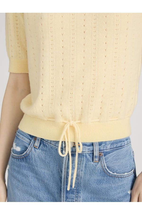charm sweater in canary