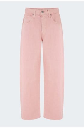 Hattie Crop Barrel Leg in Sulfur Sparkling Rose