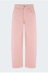 hattie crop barrel leg in sulfur sparkling rose