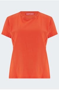 the goodie goodie tee in mandarin red