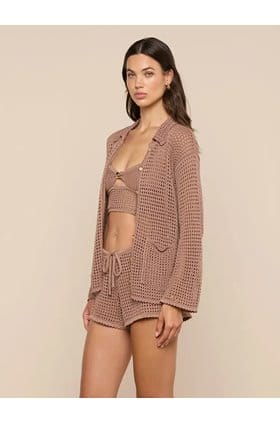 Mariana Knit Cardigan in Hazelnut