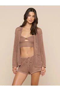 mariana knit cardigan in hazelnut