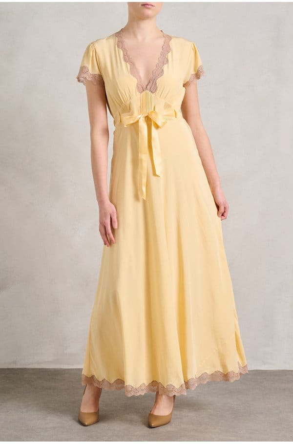 marlice dress in butter yellow