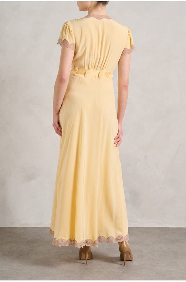 marlice dress in butter yellow
