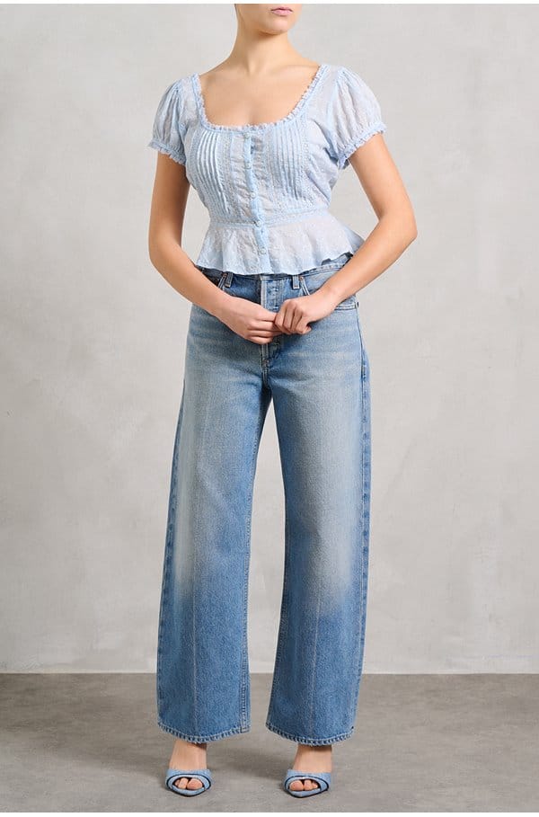 sandi top in powder blue