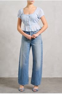 sandi top in powder blue