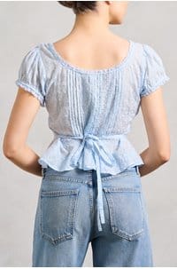 sandi top in powder blue