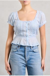 sandi top in powder blue