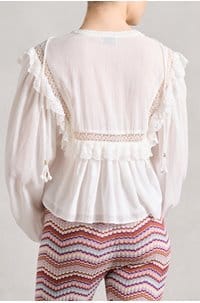 diann top in embroidered ivory