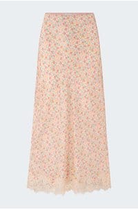 matilde satin skirt in floral cream