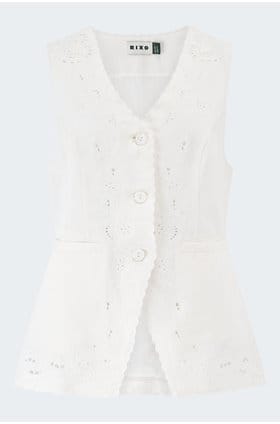 Jesse Top in Embroidered Ivory