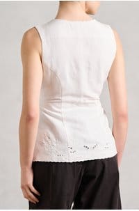 jesse top in embroidered ivory