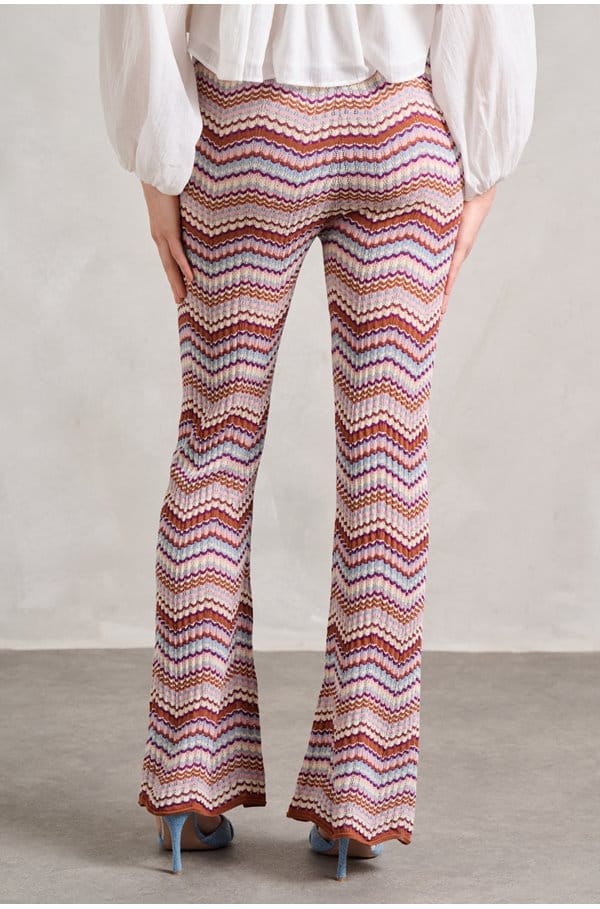 boni cotton knit trouser in marla chevron multi
