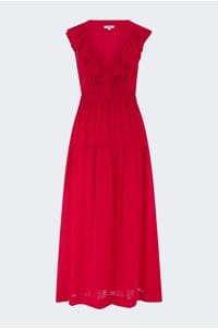 beaux dress in tomato