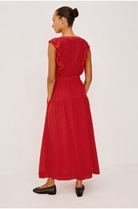 beaux dress in tomato