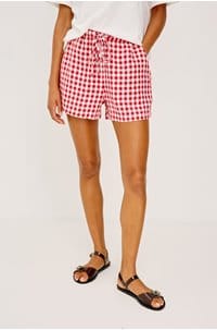 jenner short in picnic check